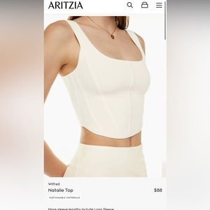 Aritzia Natalie Top xxs white